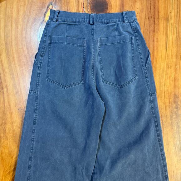 First Rite Cotton Cargo Trouser Pants Small 100% cotton Wide leg High Rise X3-26 - Picture 8 of 8